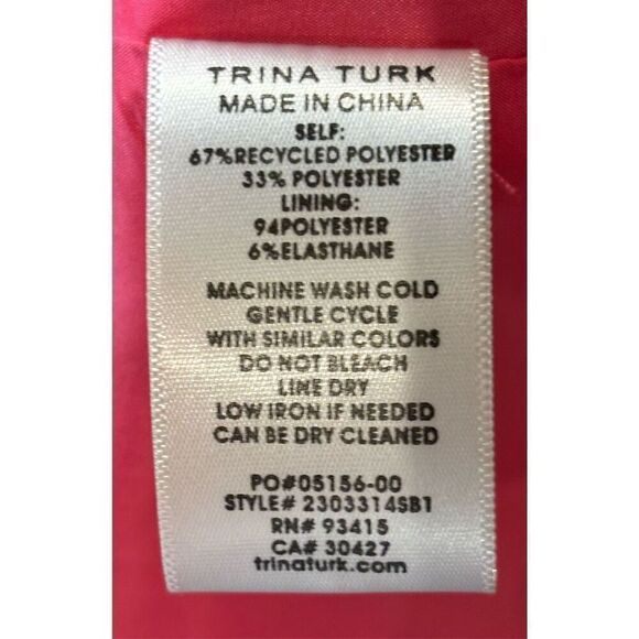Trina Turk womens  Knox Mini Dress in Hot Pink NWT Size XS - Picture 8 of 8
